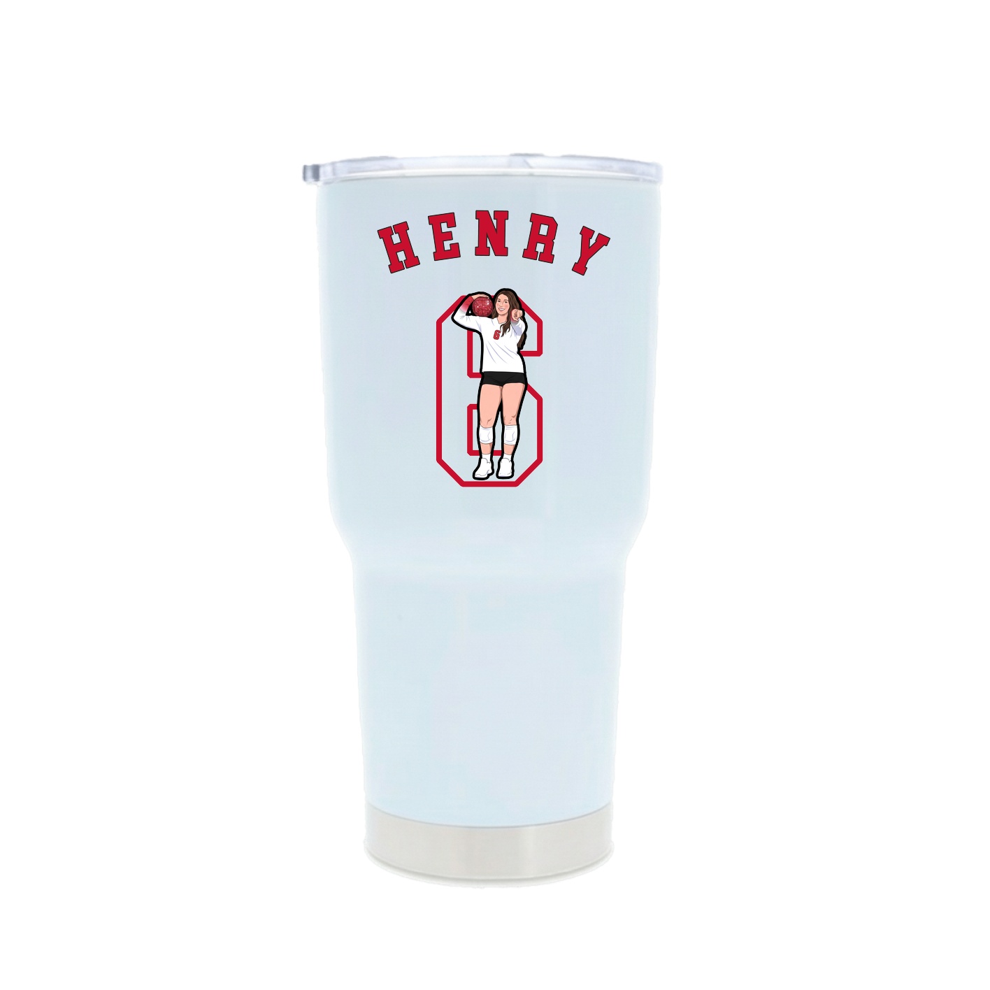 30oz Stainless Steel Tumbler — Shirsey Arch in White