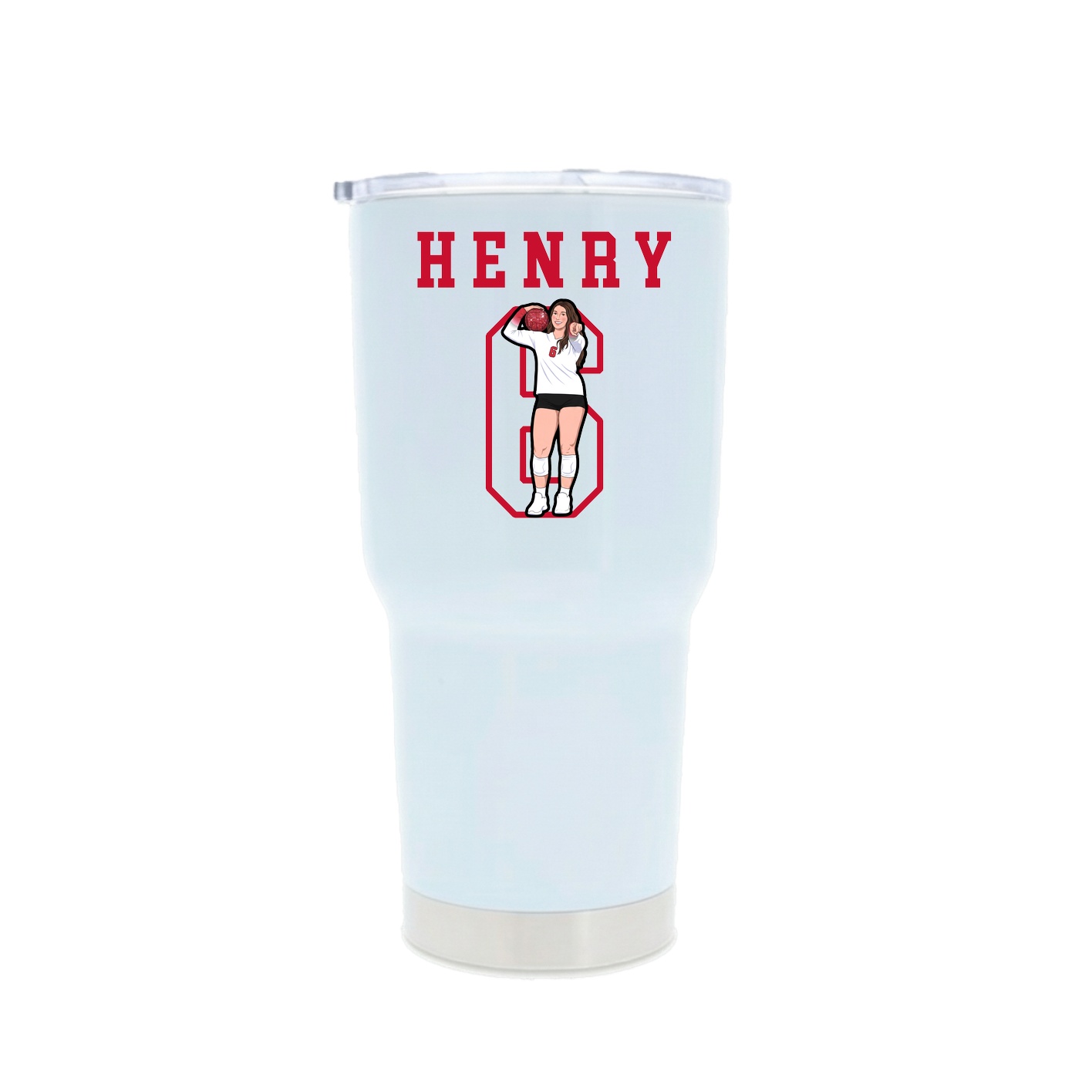 30oz Stainless Steel Tumbler — Shirsey in White