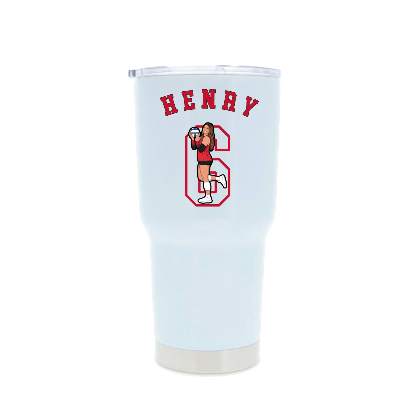 30oz Stainless Steel Tumbler — Shirsey Arch in White
