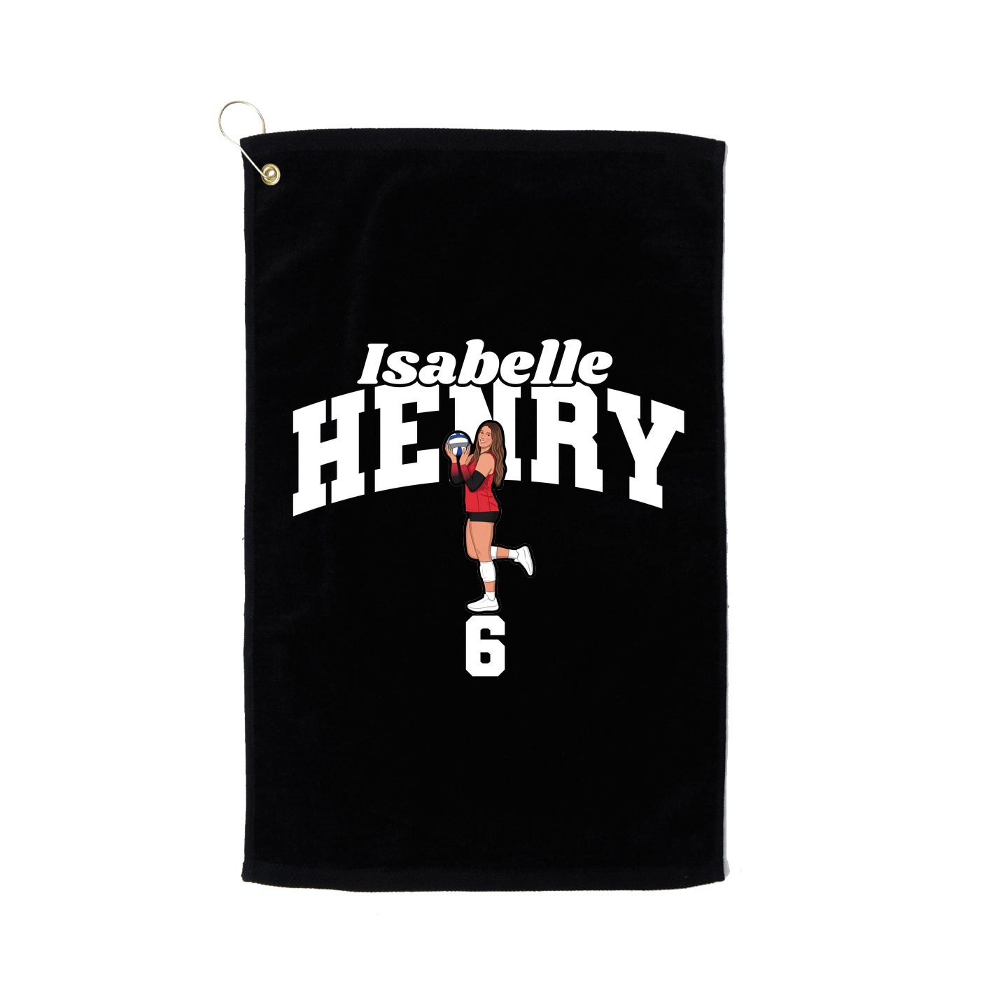 Golf Towel — Signature Arch in Black