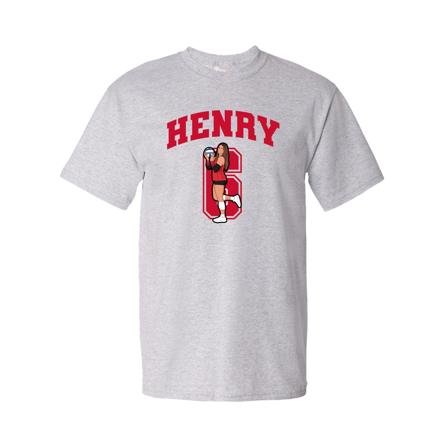Youth Tee — Number in Grey