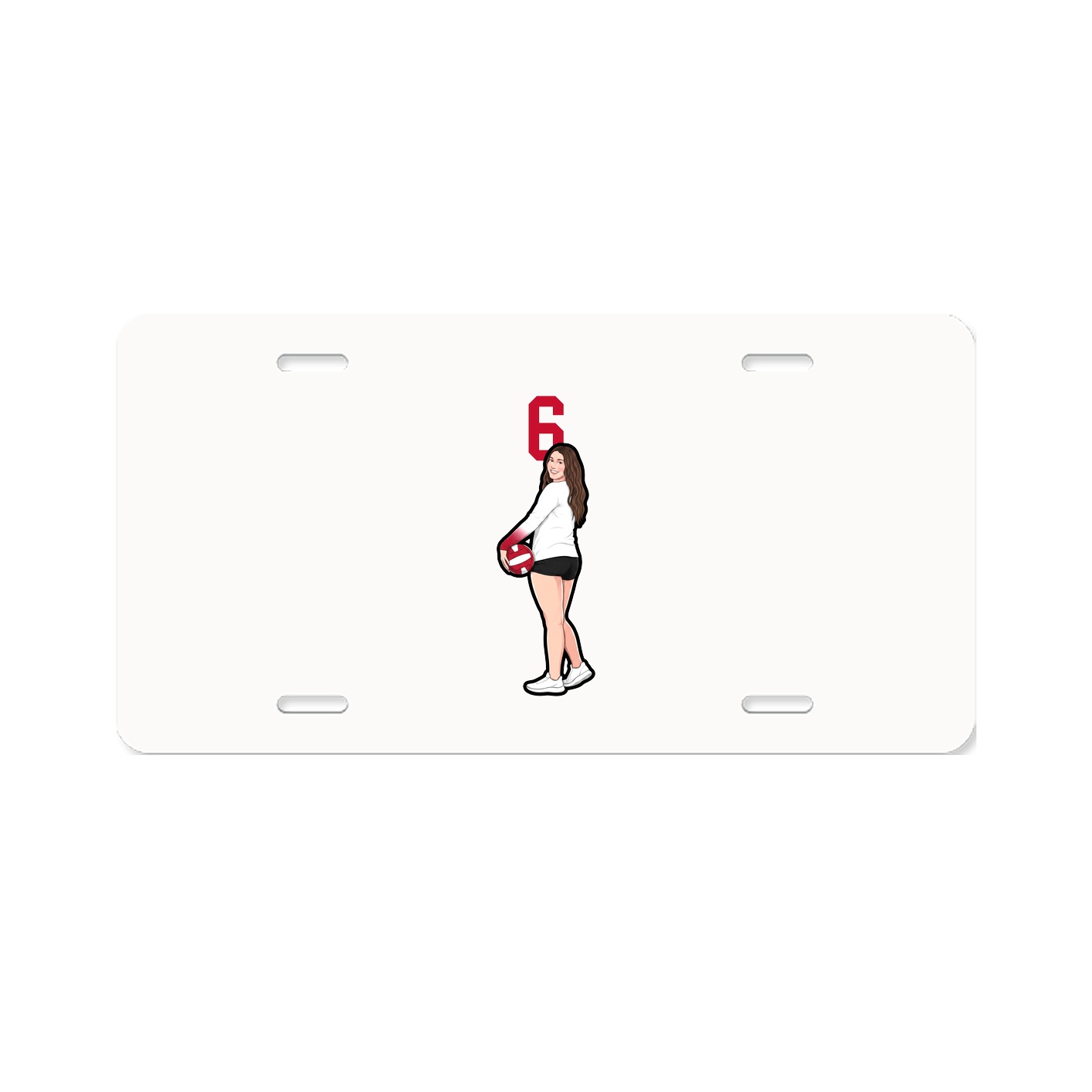 License Plate — Number Top in Classic