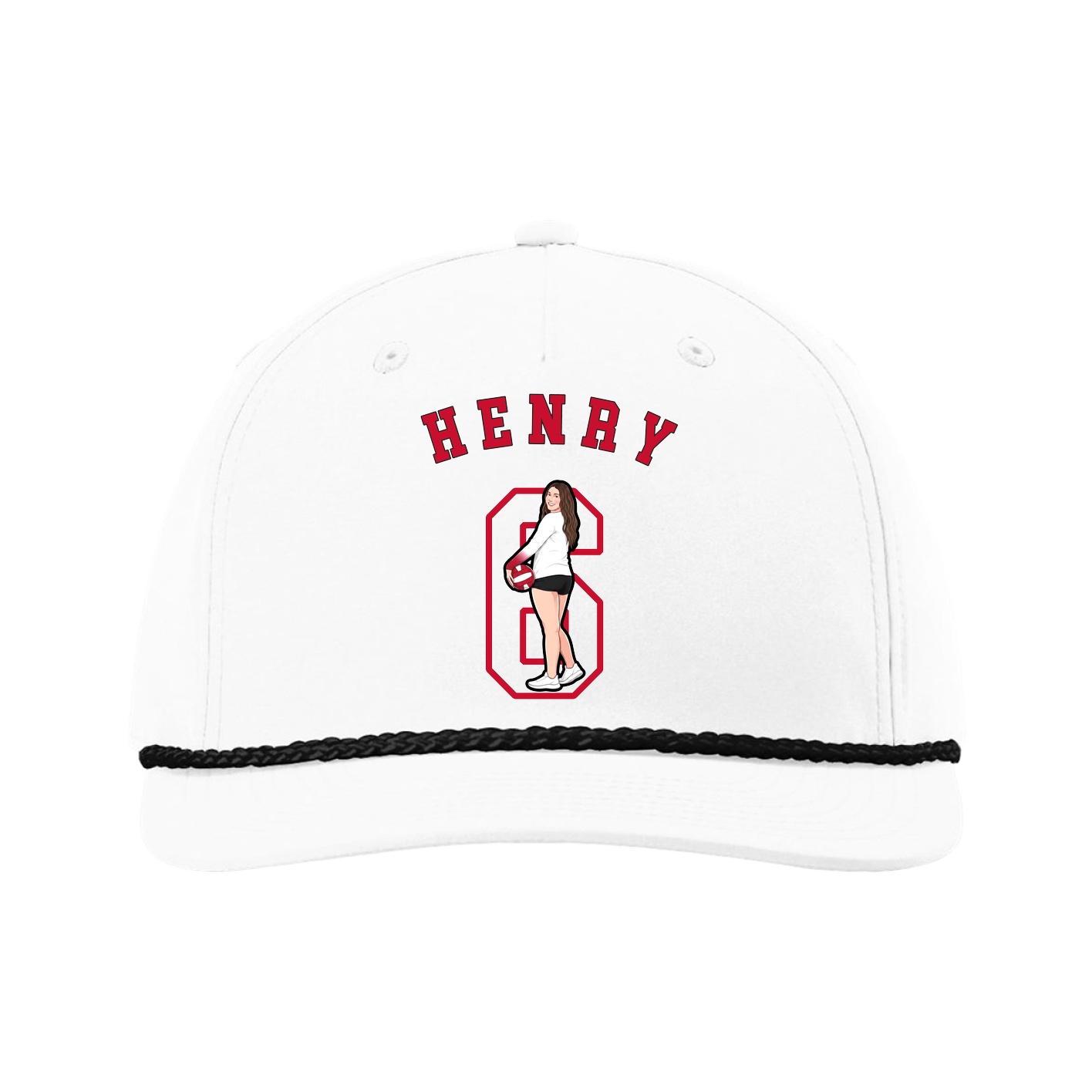 Five-Panel Classic Rope Cap — Shirsey Arch in White
