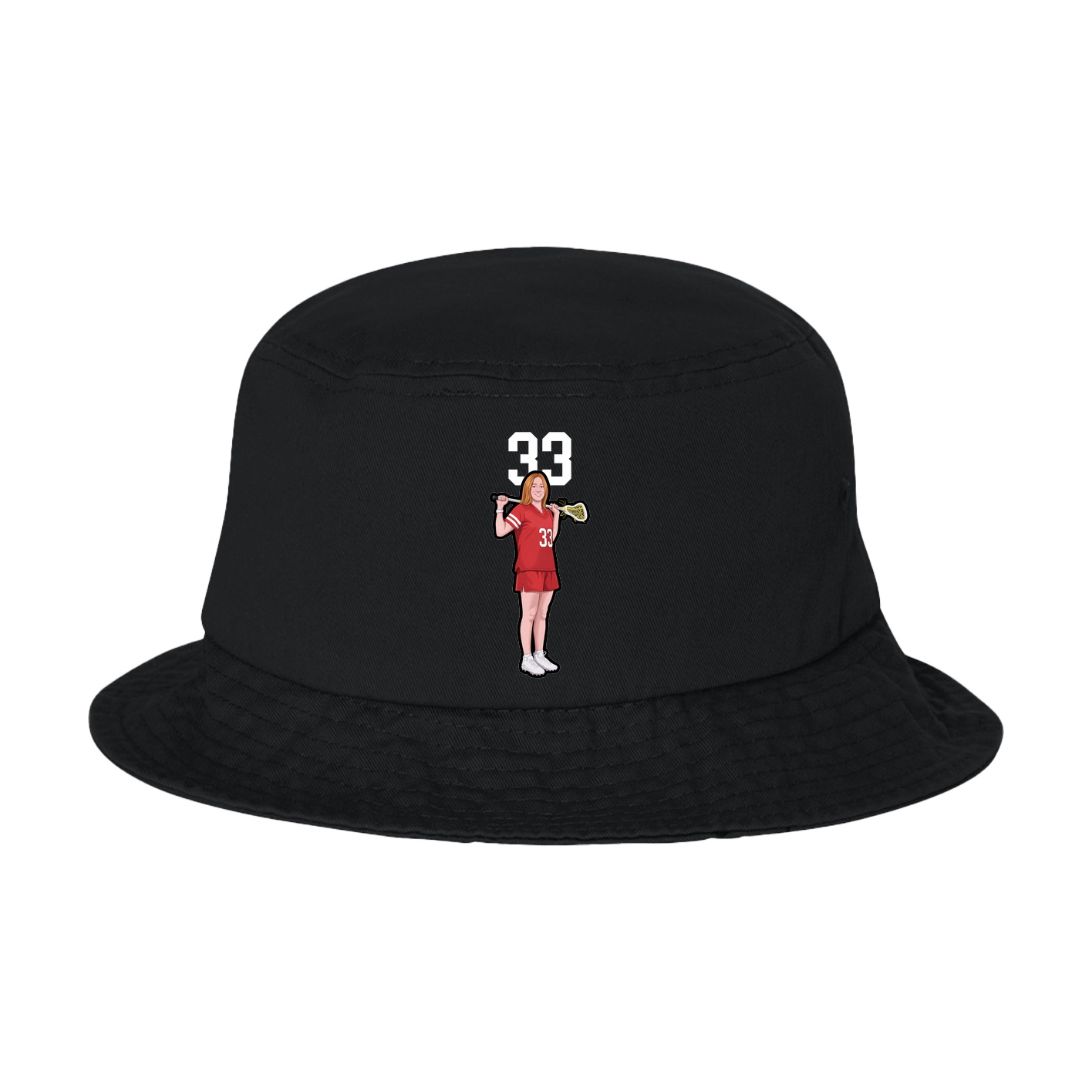 Bucket Cap — Number Top in Black