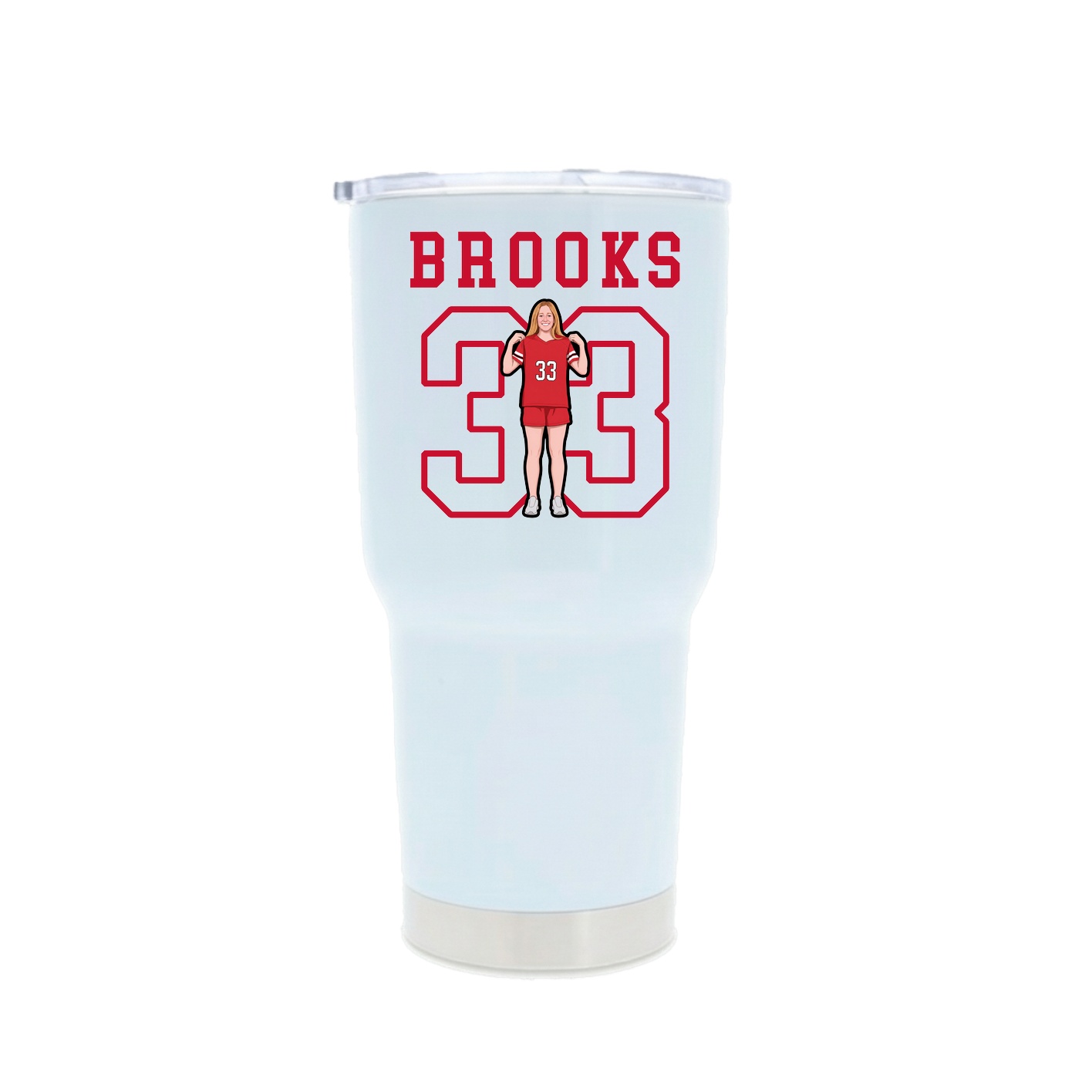 30oz Stainless Steel Tumbler — Shirsey in White