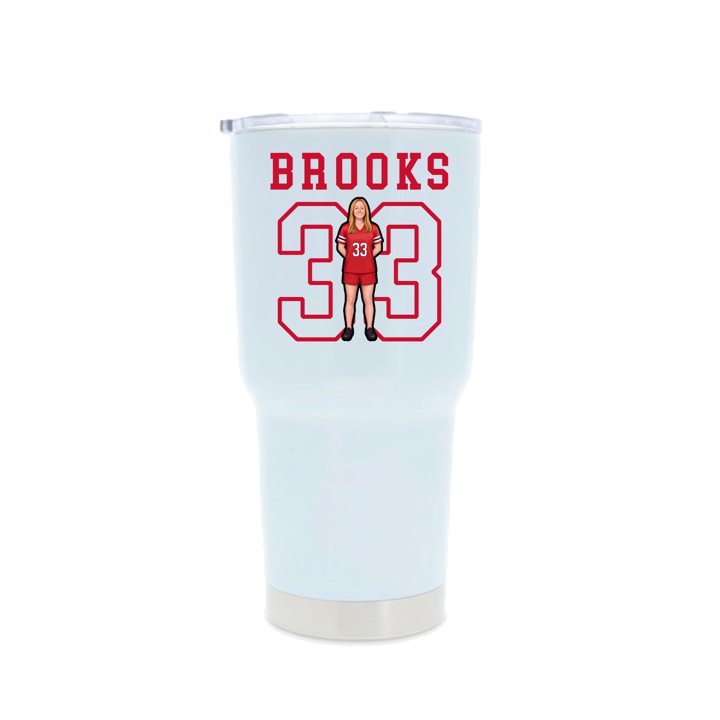 30oz Stainless Steel Tumbler — Shirsey in White