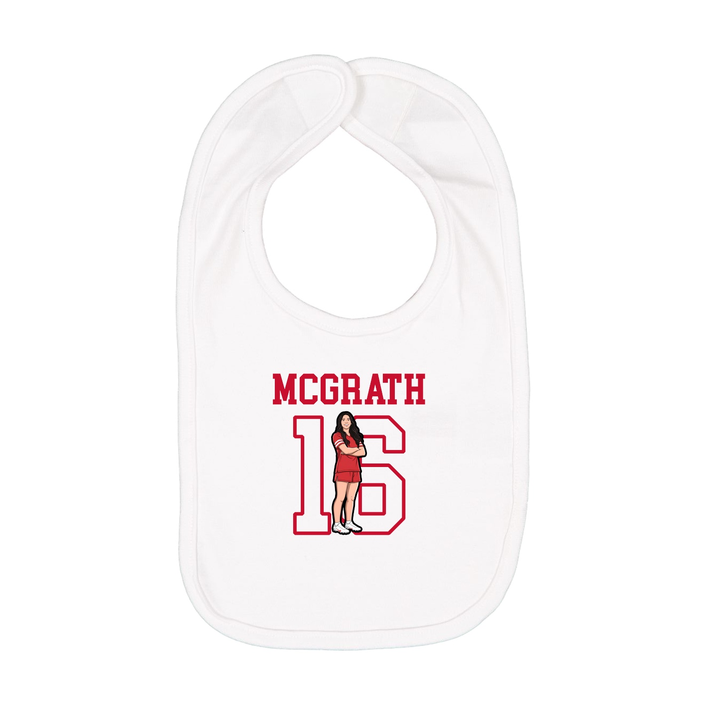 Infant Bib — Shirsey in White