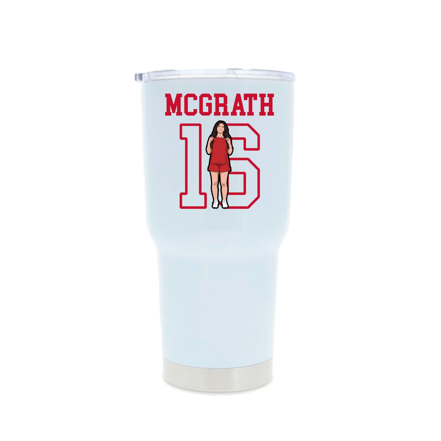 30oz Stainless Steel Tumbler — Shirsey in White