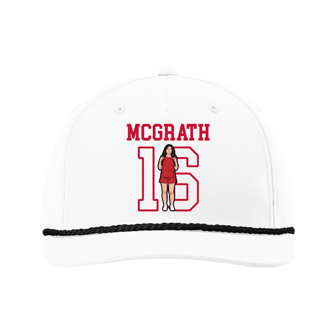 Five-Panel Classic Rope Cap — Shirsey in White
