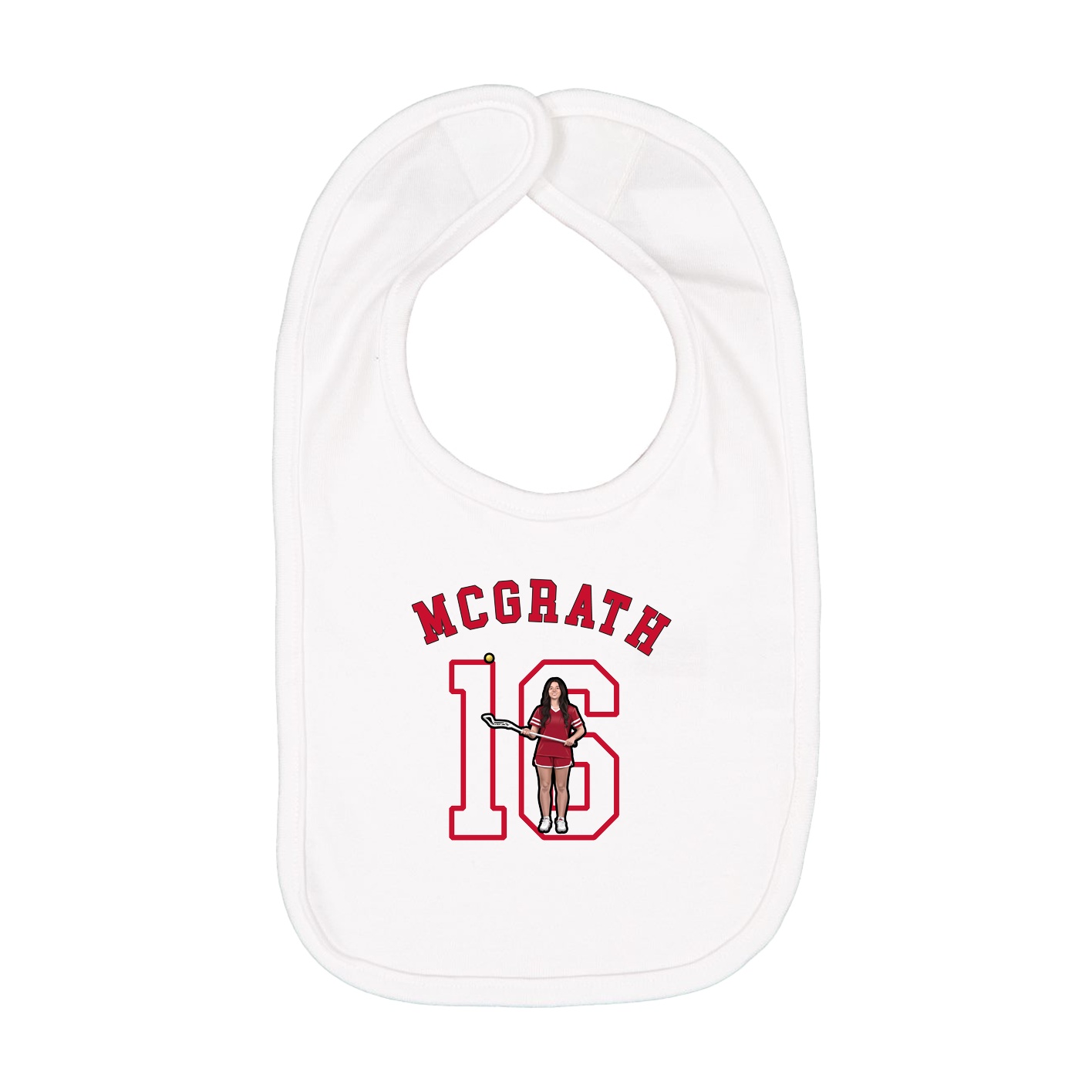 Infant Bib — Shirsey Arch in White