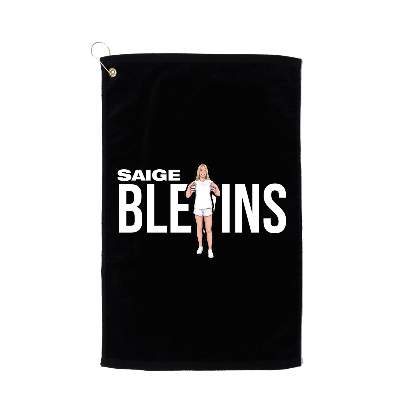 Golf Towel — Player Name in Black