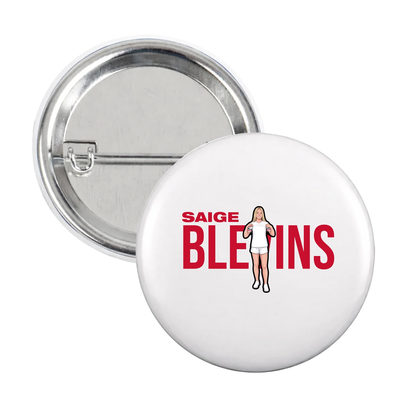 Game Day Button — Player Name in White