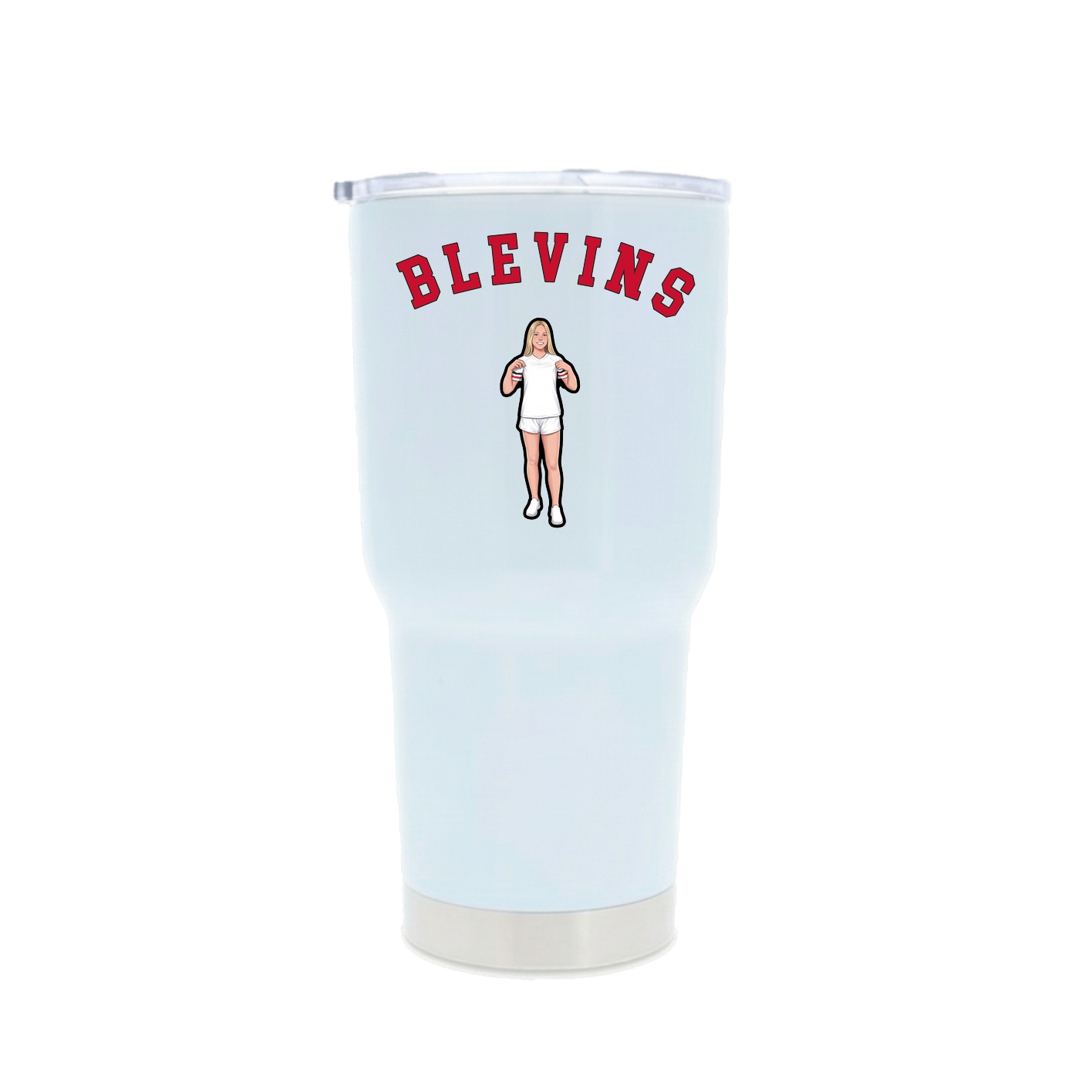 30oz Stainless Steel Tumbler — Shirsey Arch in White