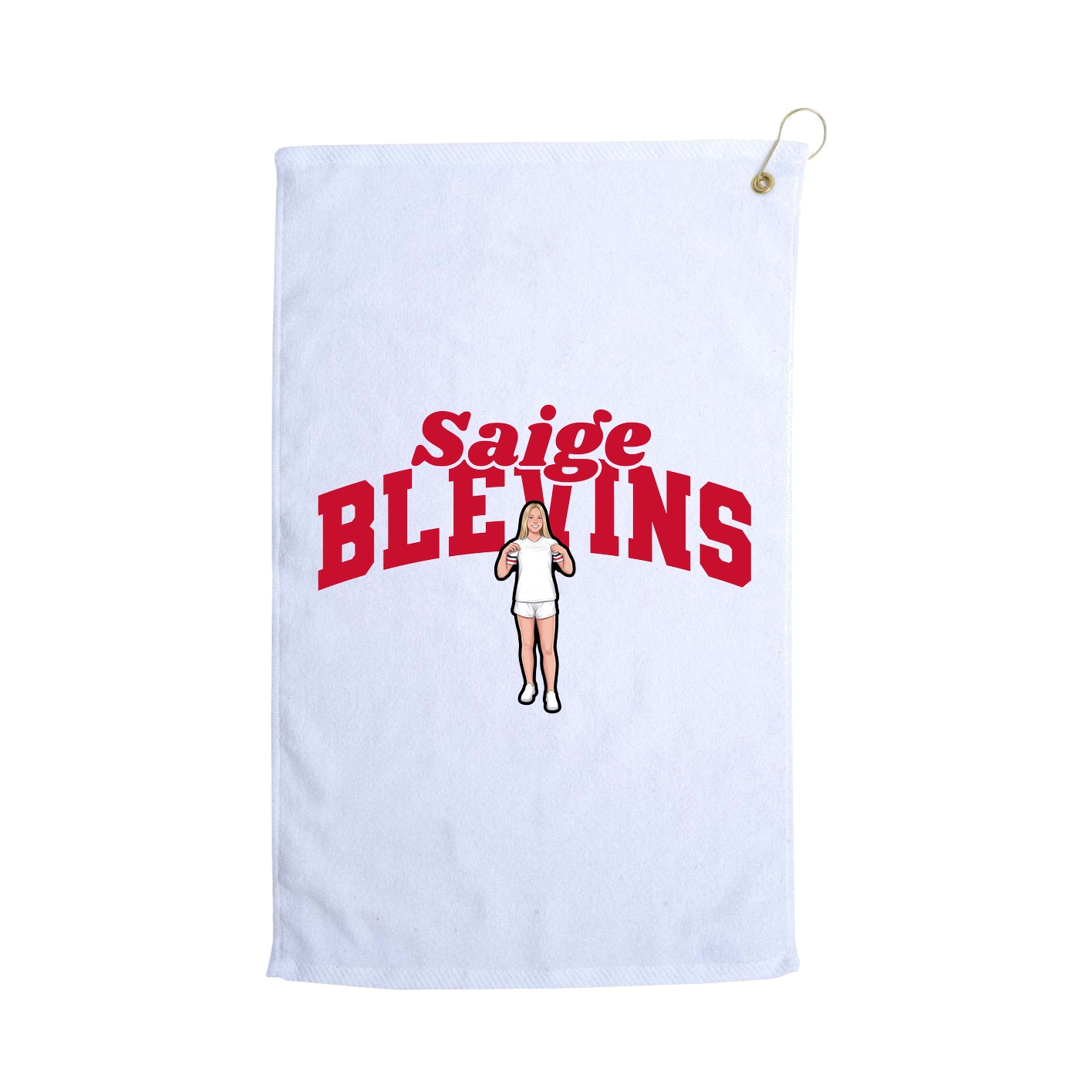 Golf Towel — Signature Arch in White