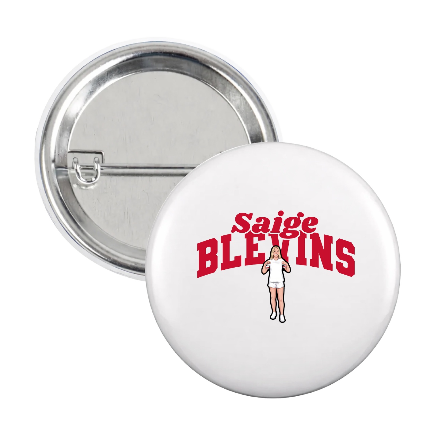 Game Day Button — Signature Arch in White