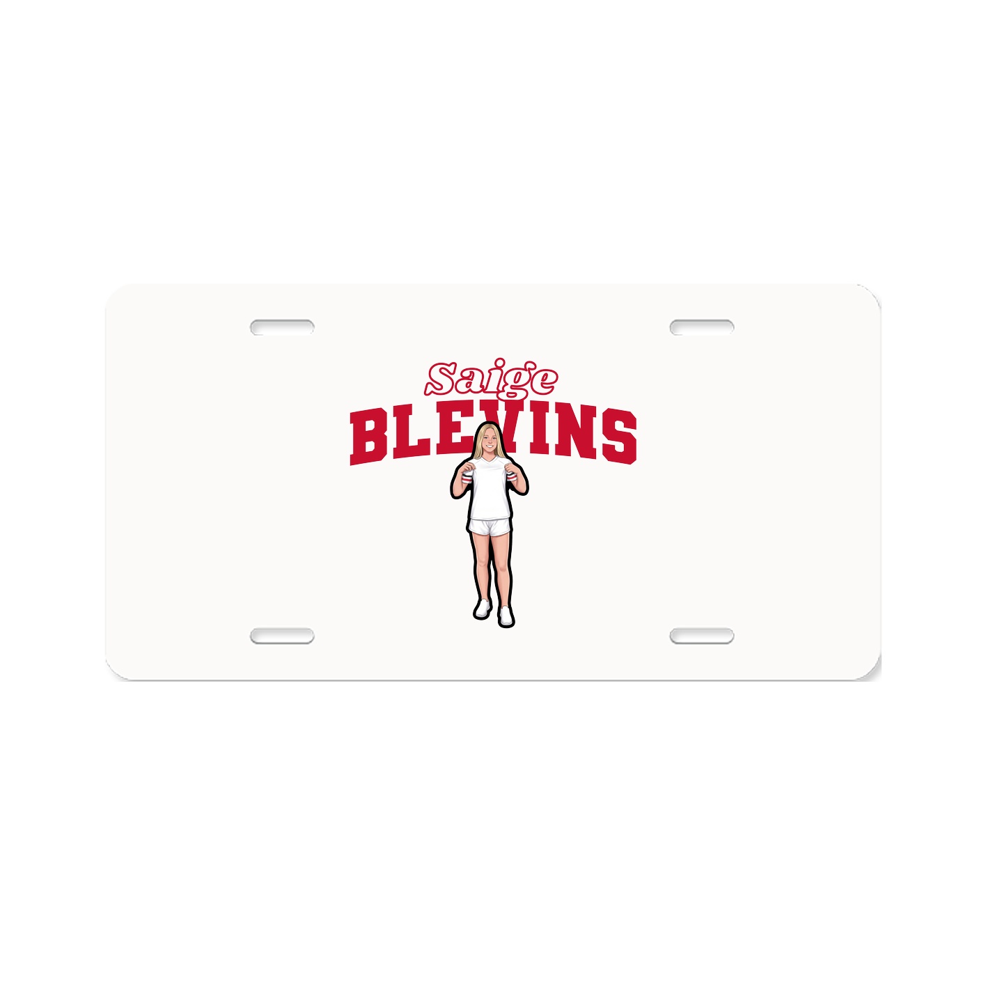 License Plate — Name Arch in Classic
