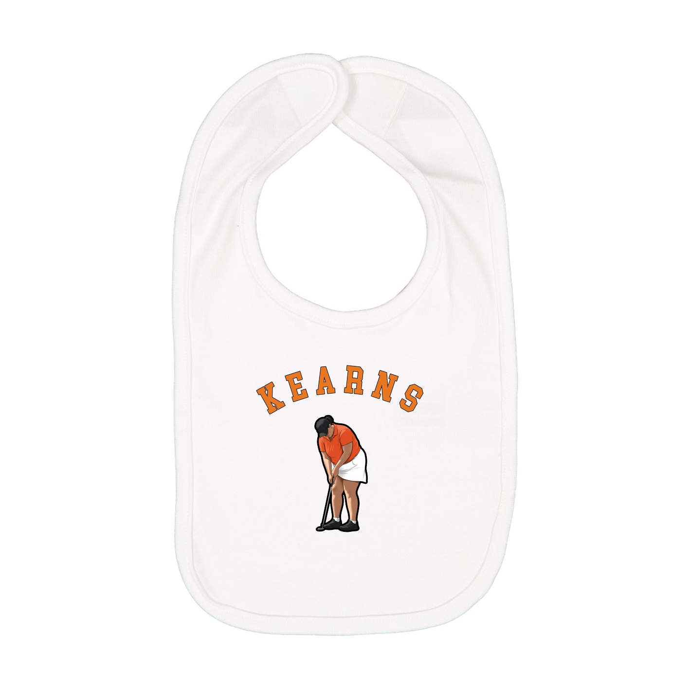 Infant Bib — Shirsey Arch in White