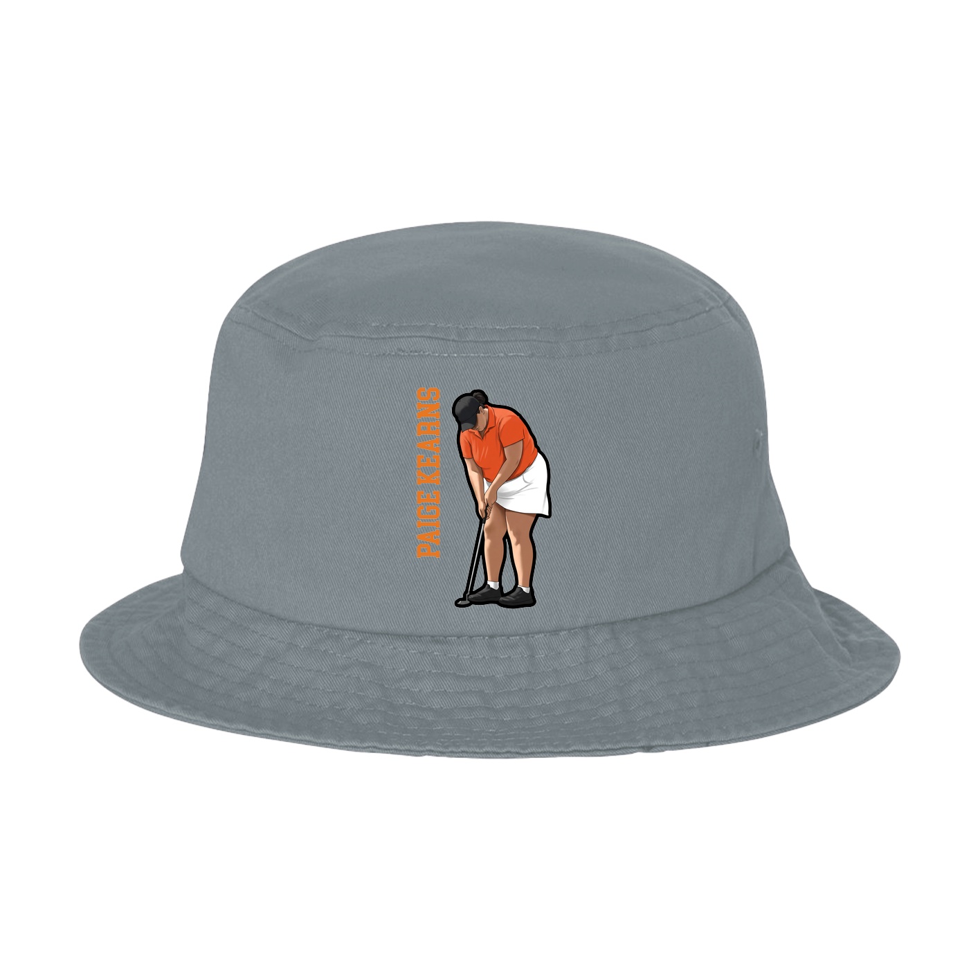 Bucket Cap — Name Vertical in Grey