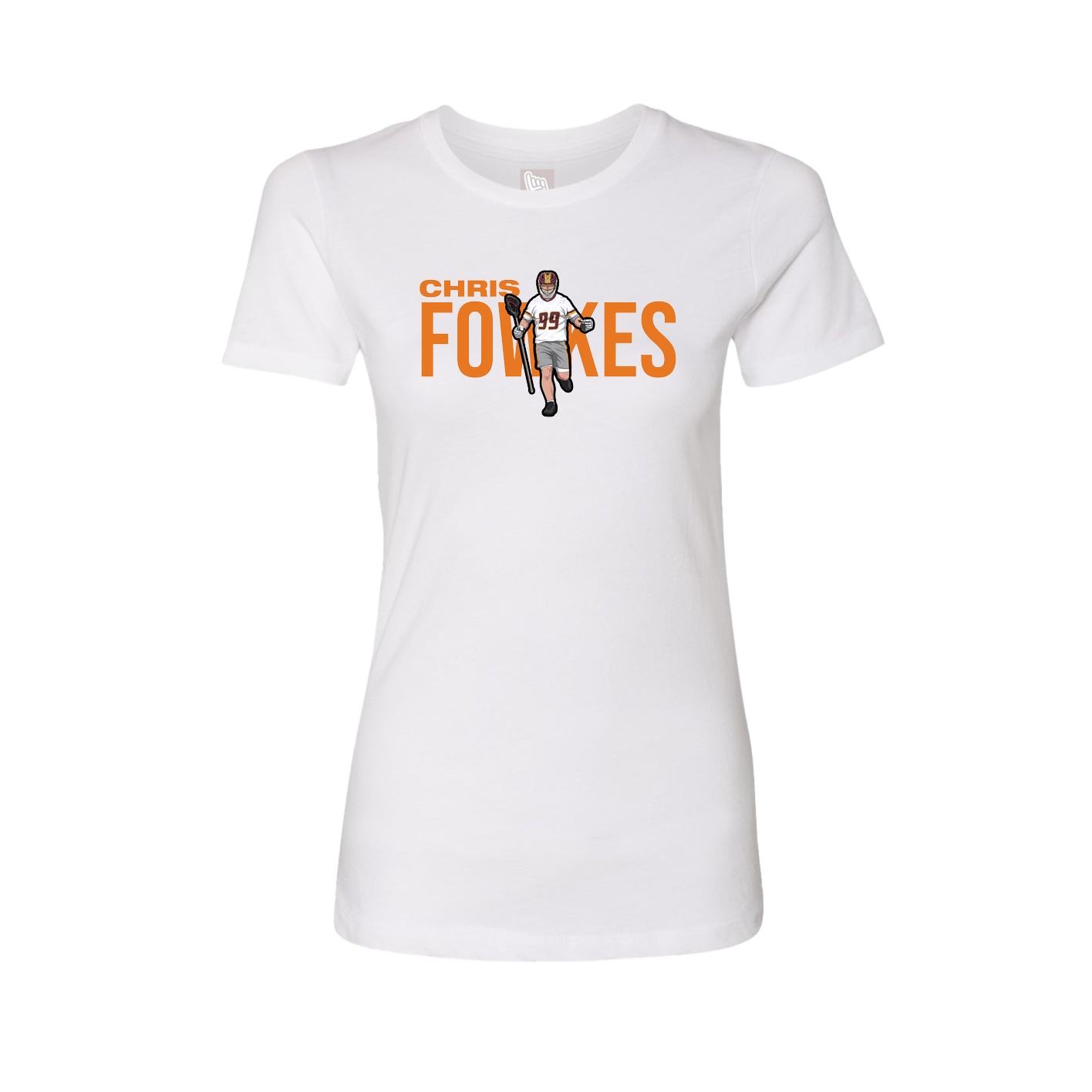 Fitted Women's Tee — Player Name in White