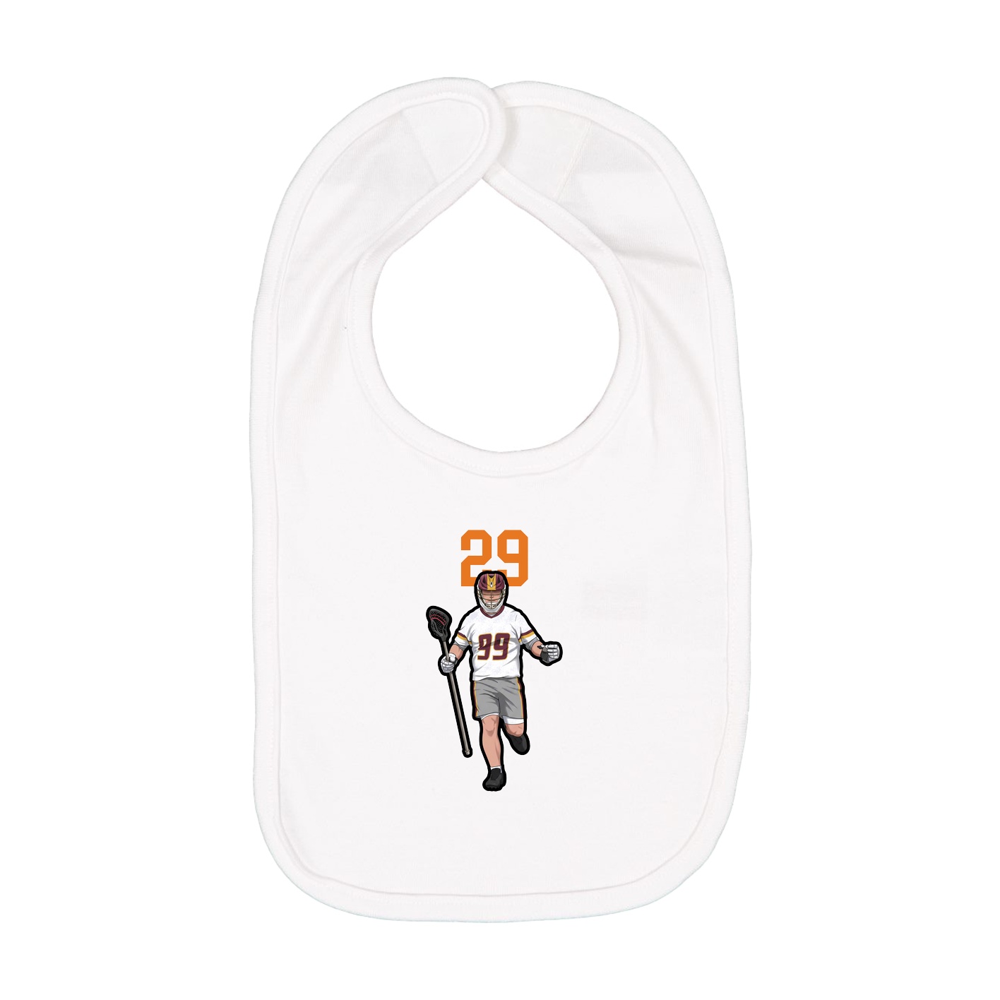 Infant Bib — Number Top in White