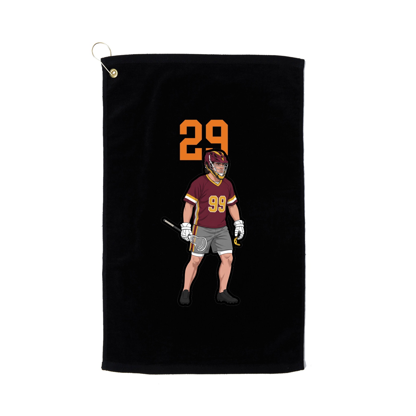 Golf Towel — Number Top in Black