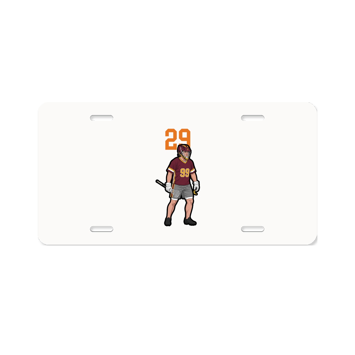 License Plate — Number Top in Classic