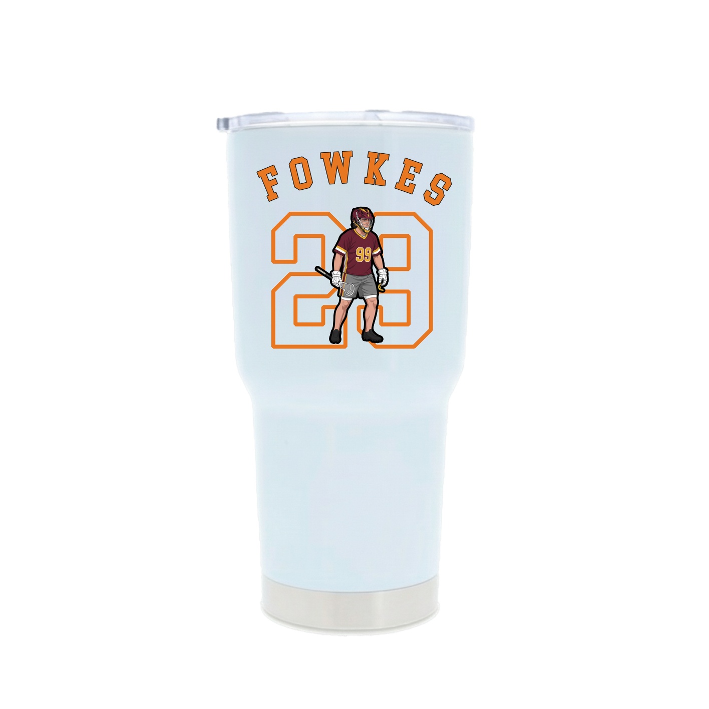 30oz Stainless Steel Tumbler — Shirsey Arch in White