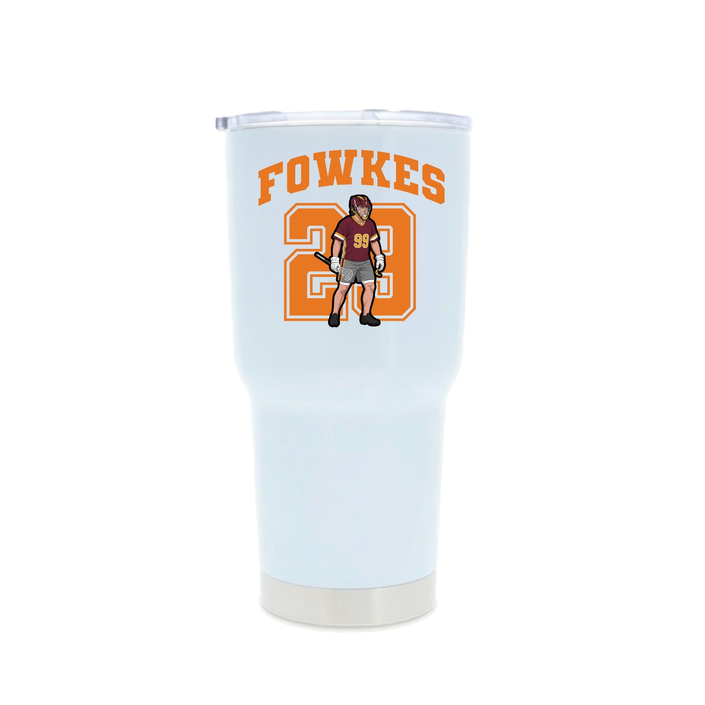 30oz Stainless Steel Tumbler — Number in White