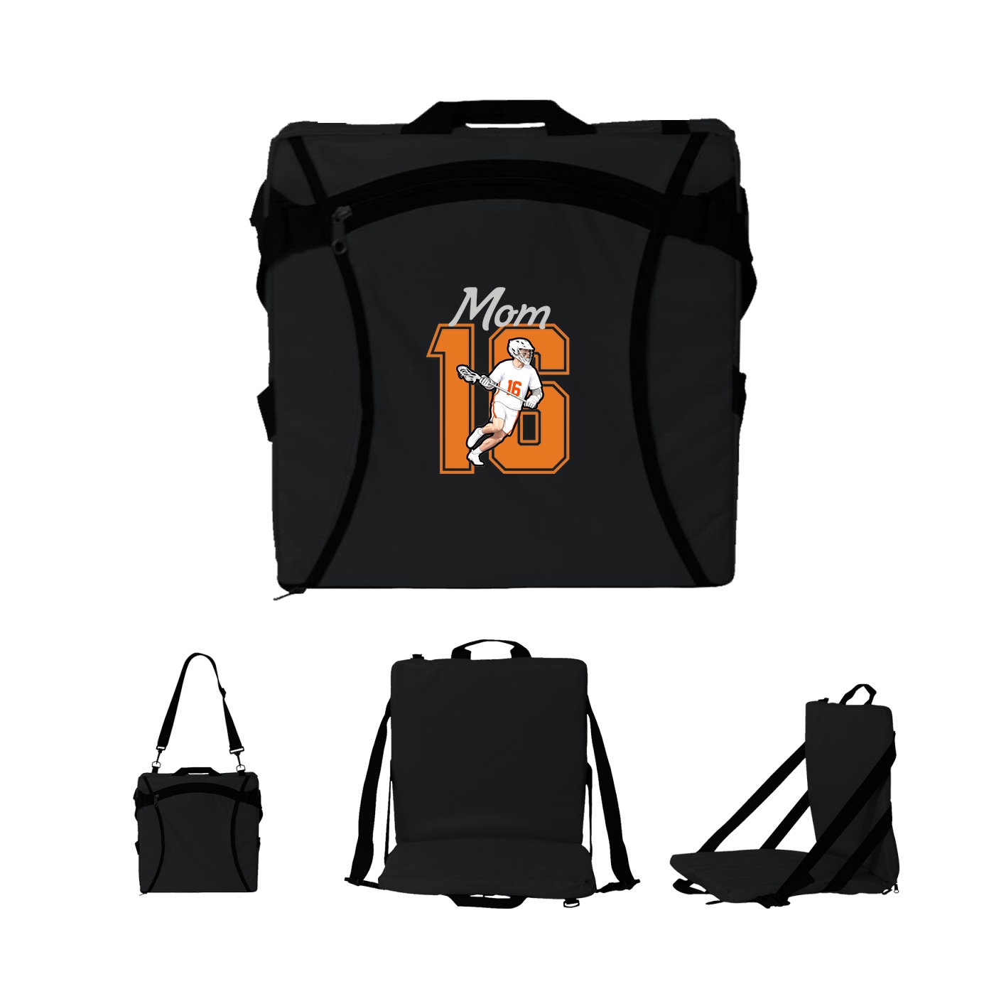 Folding Stadium Seat — Mothers Day Shirsey in Black