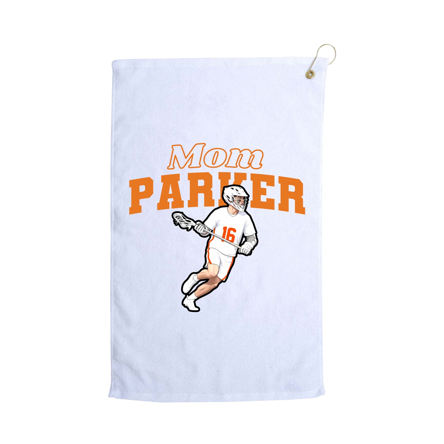 Golf Towel — Mothers Day Block in White