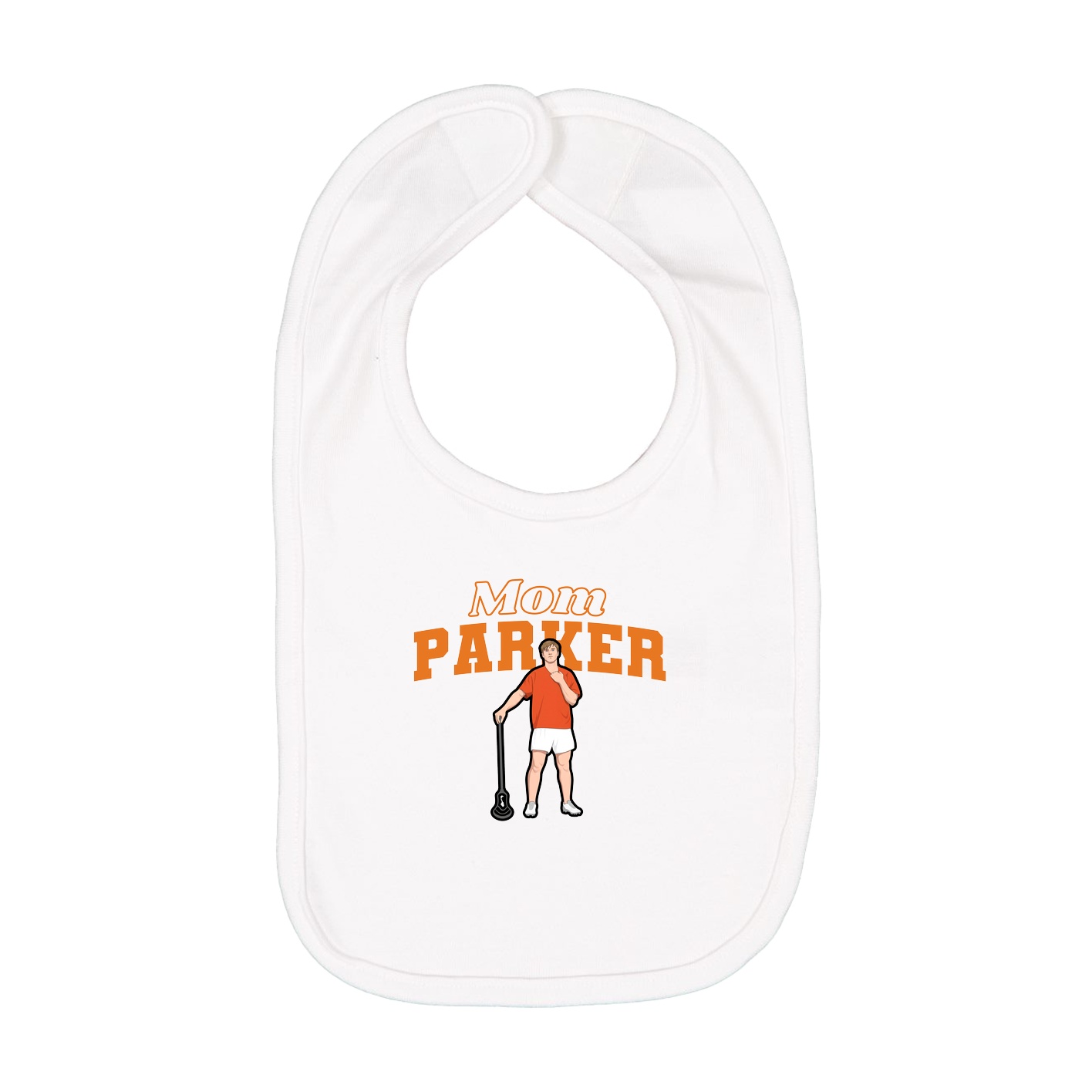 Infant Bib — Mothers Day Block in White