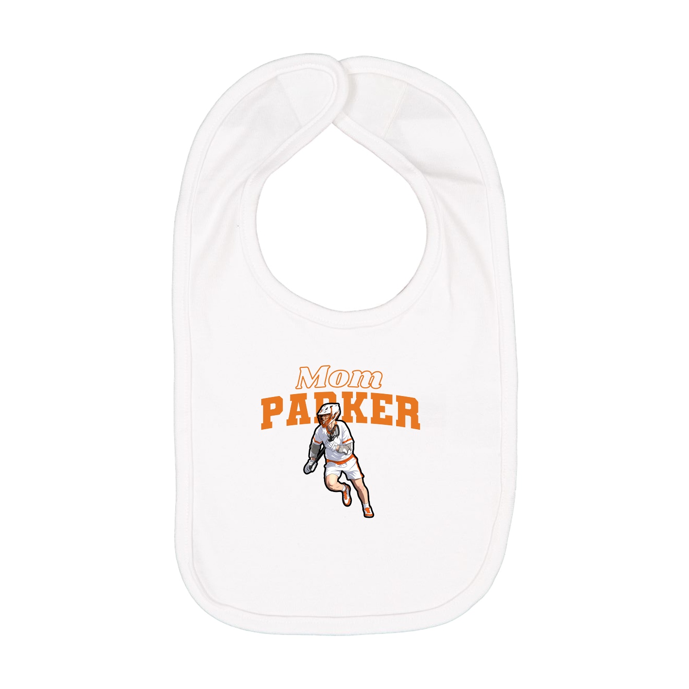 Infant Bib — Mothers Day Block in White