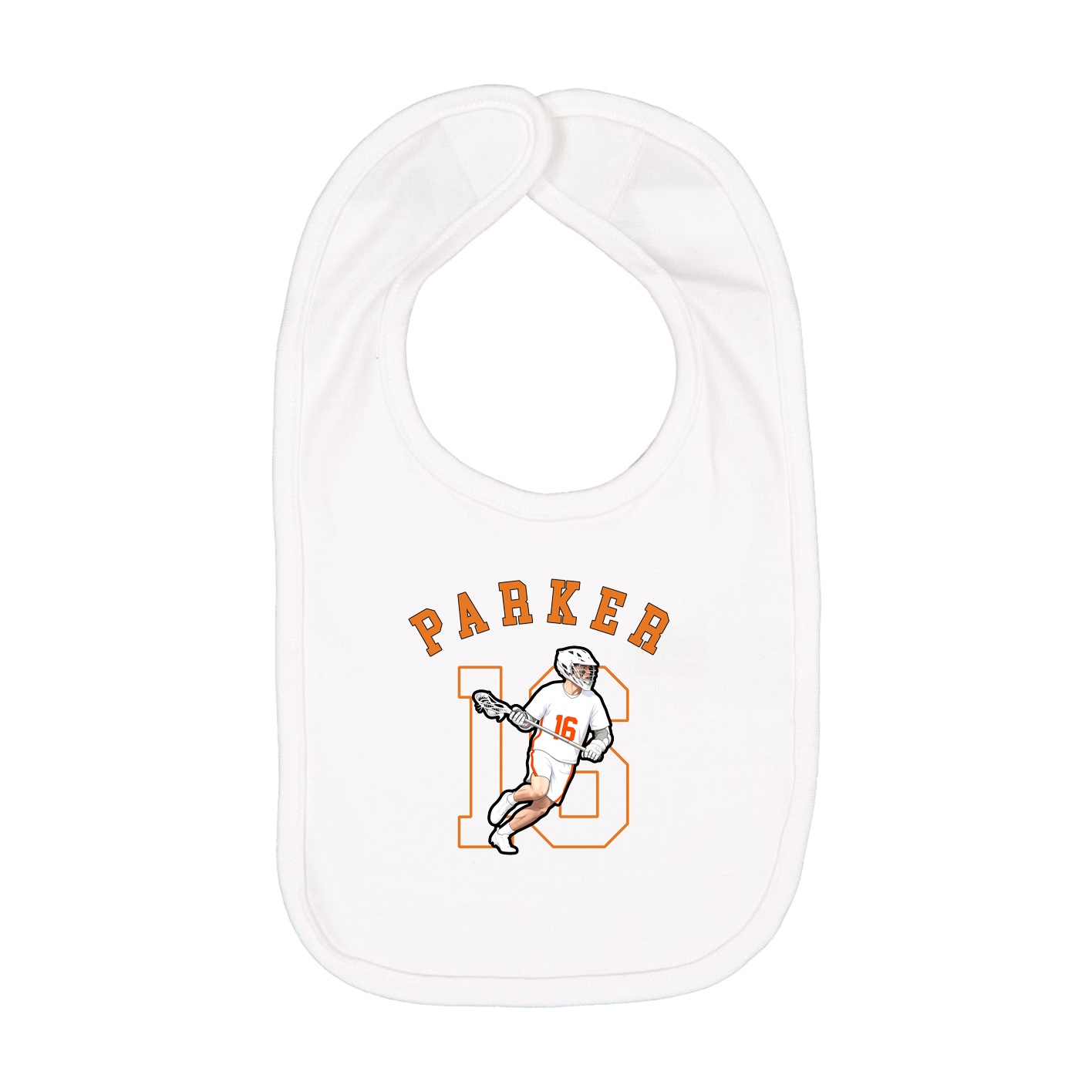 Infant Bib — Shirsey Arch in White