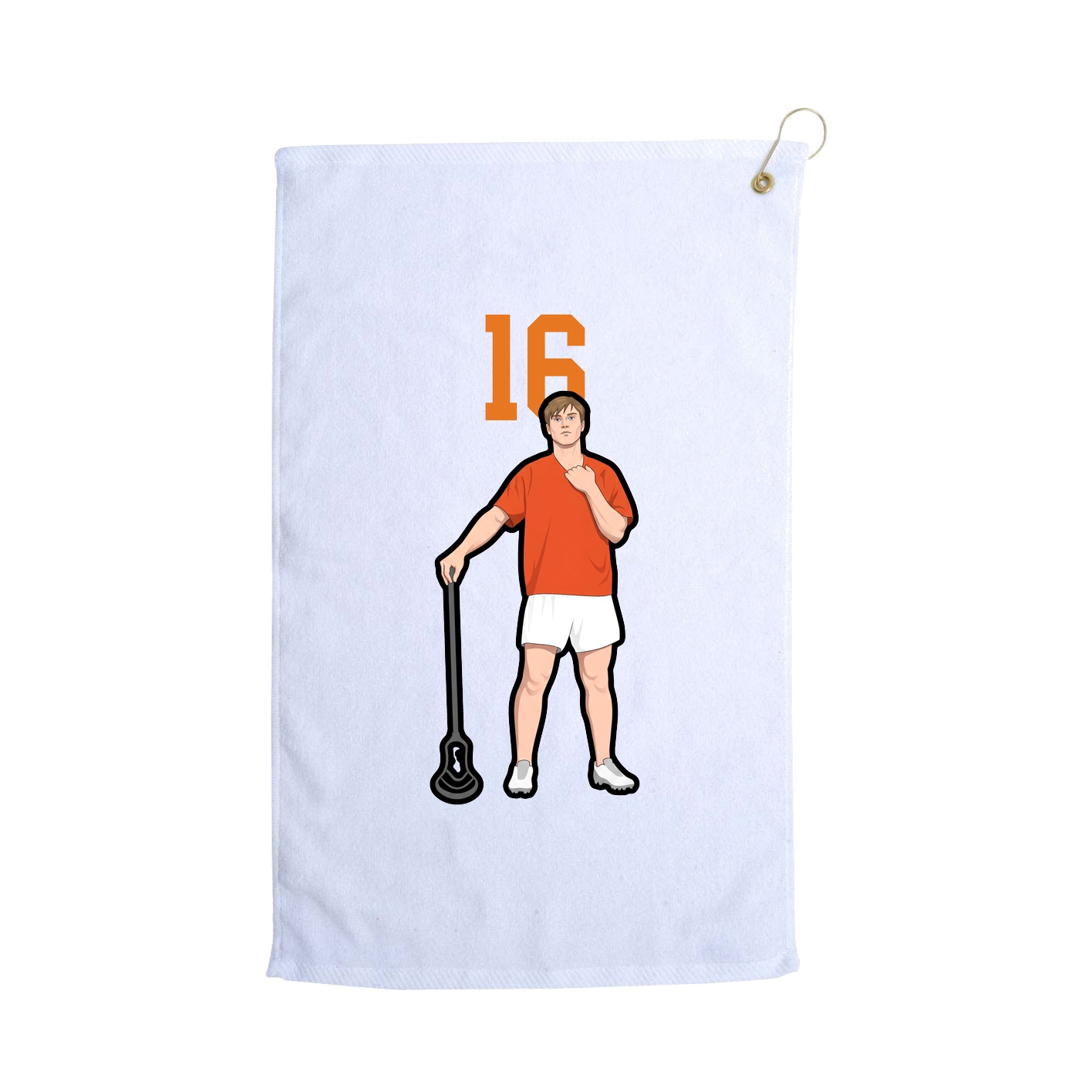 Golf Towel — Number Top in White