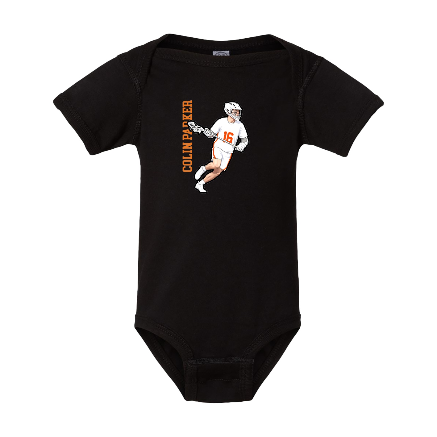 Baby Onesie — Name Vertical in Black