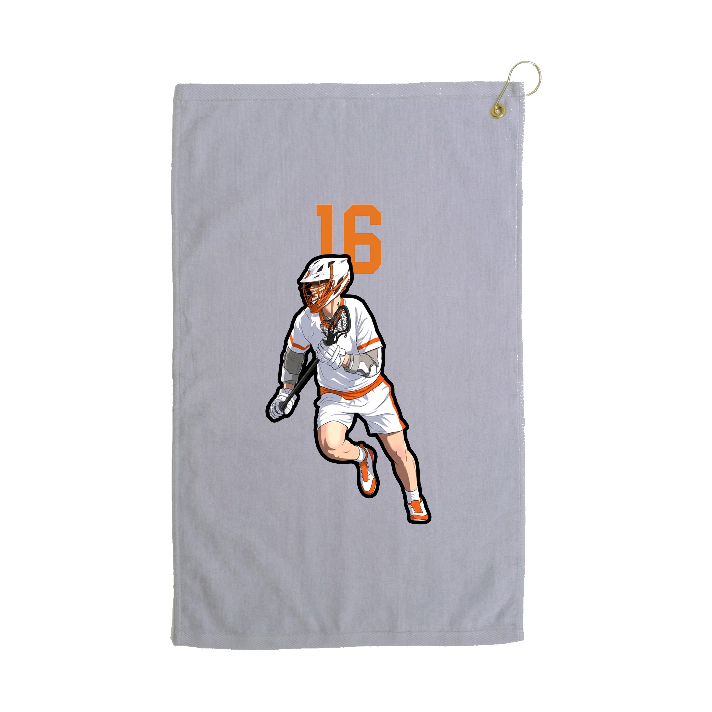 Golf Towel — Number Top in Grey