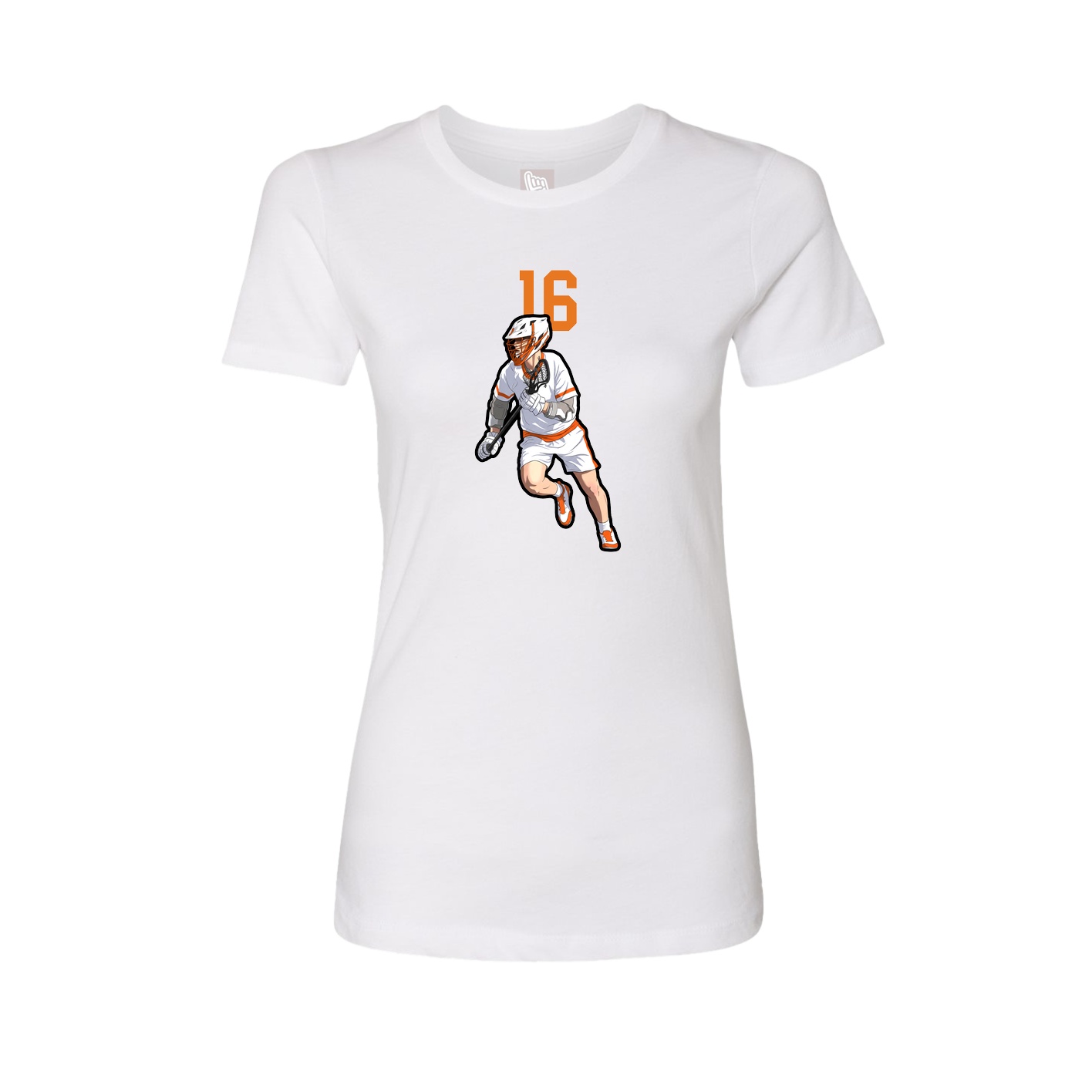 Fitted Women's Tee — Number Top in White