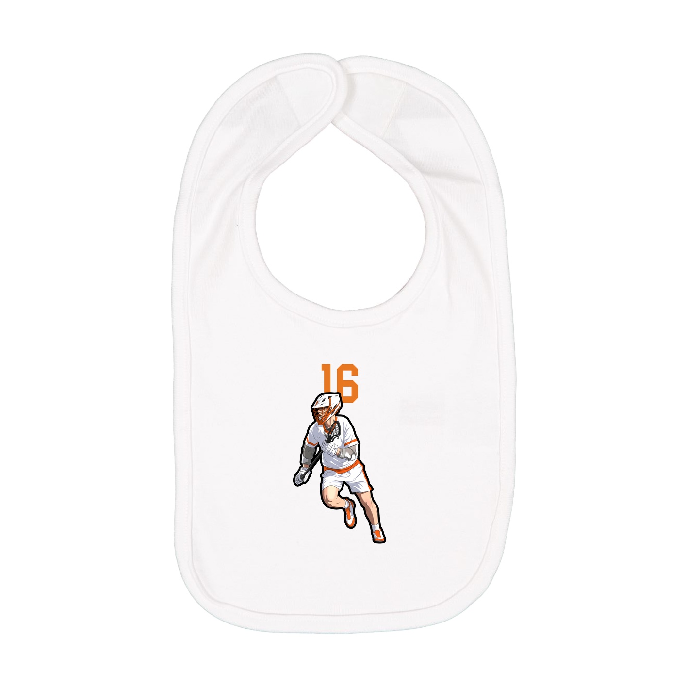 Infant Bib — Number Top in White