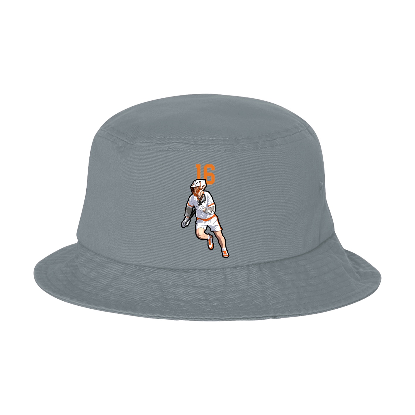 Bucket Cap — Number Top in Grey