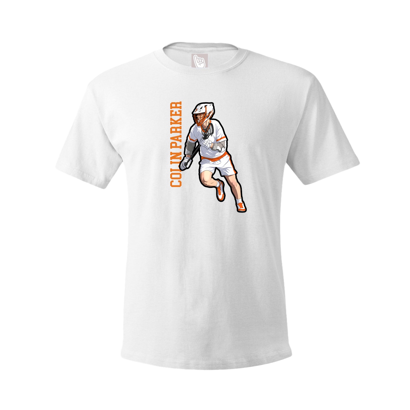 Tee — Name Vertical in White