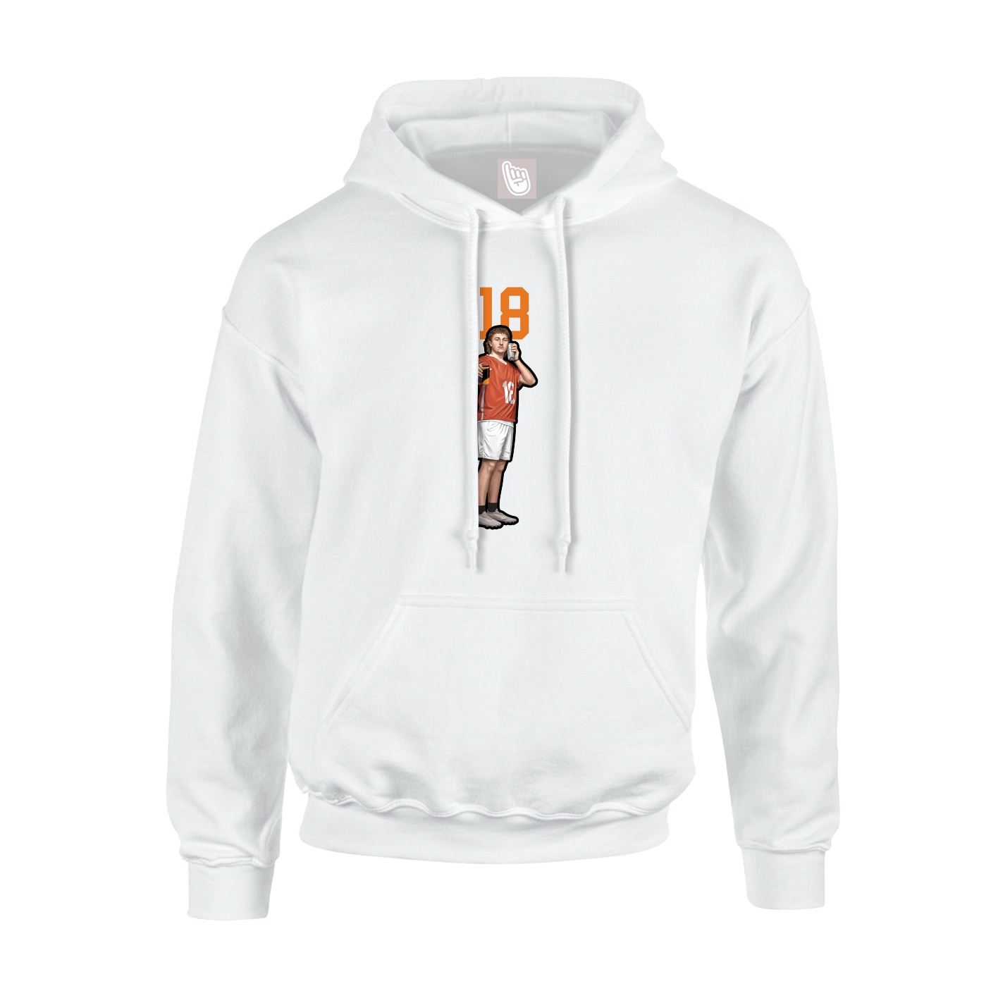 Hoodie — Number Top in White