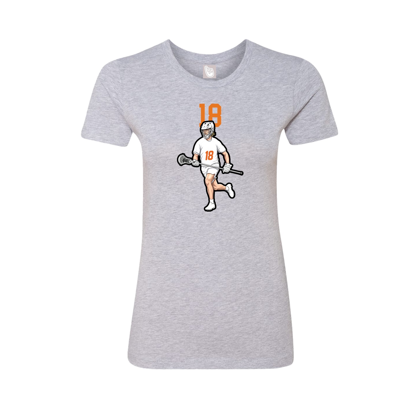 Fitted Women's Tee — Number Top in Grey