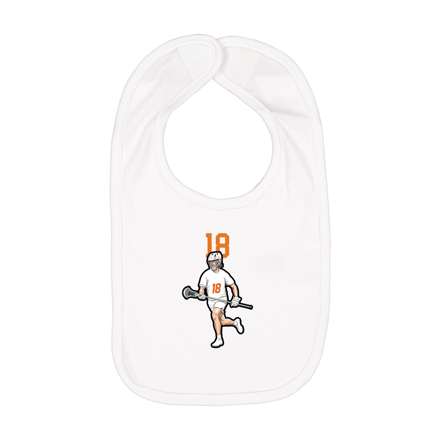 Infant Bib — Number Top in White