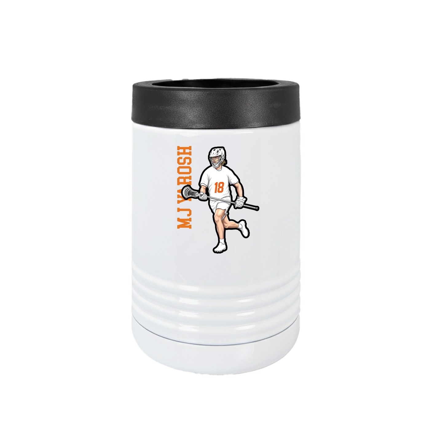 Beverage Holder — Name Vertical in White