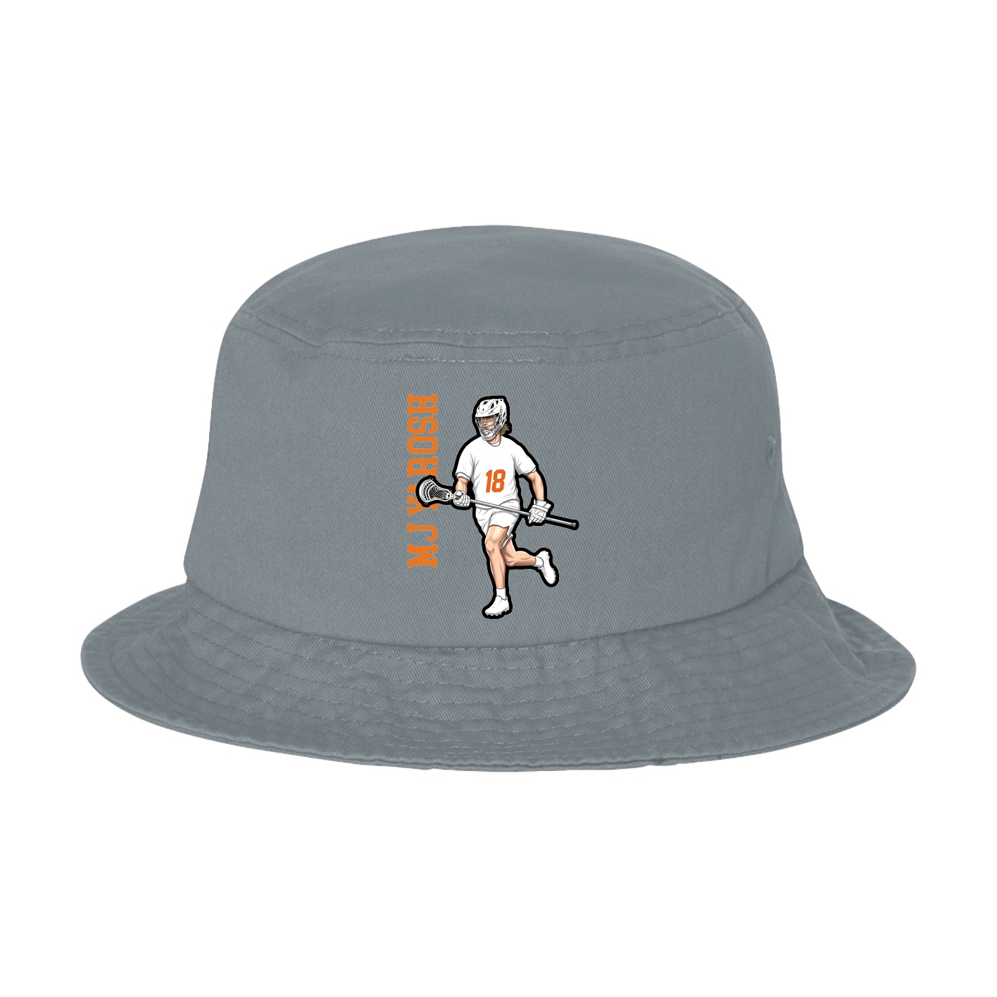 Bucket Cap — Name Vertical in Grey