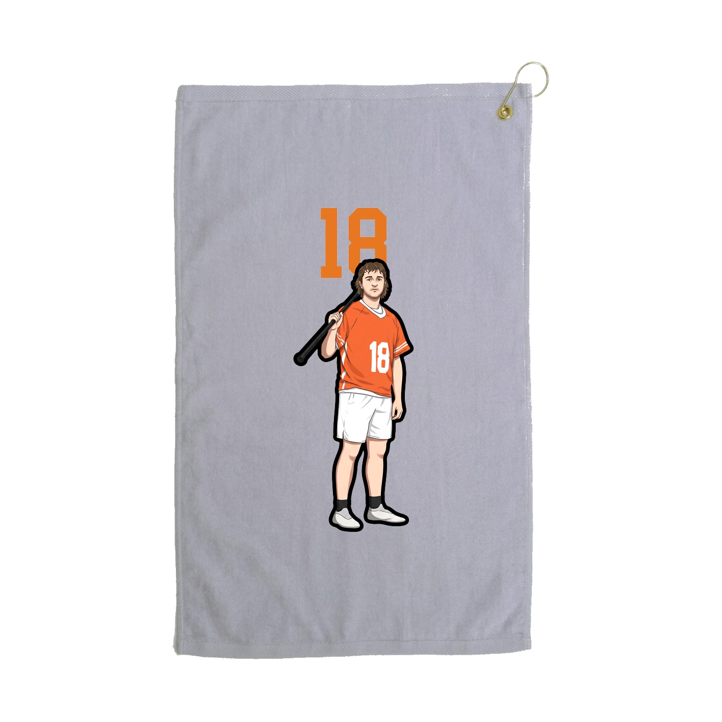 Golf Towel — Number Top in Grey