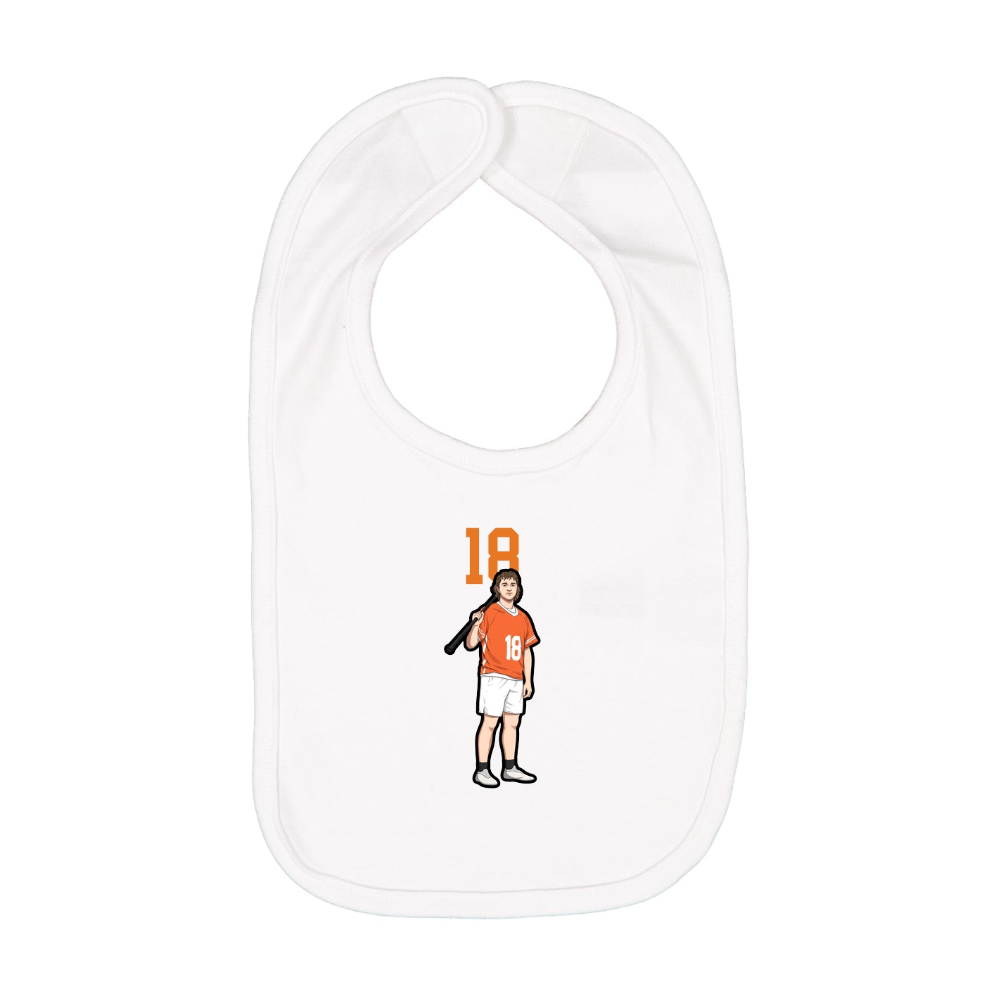 Infant Bib — Number Top in White