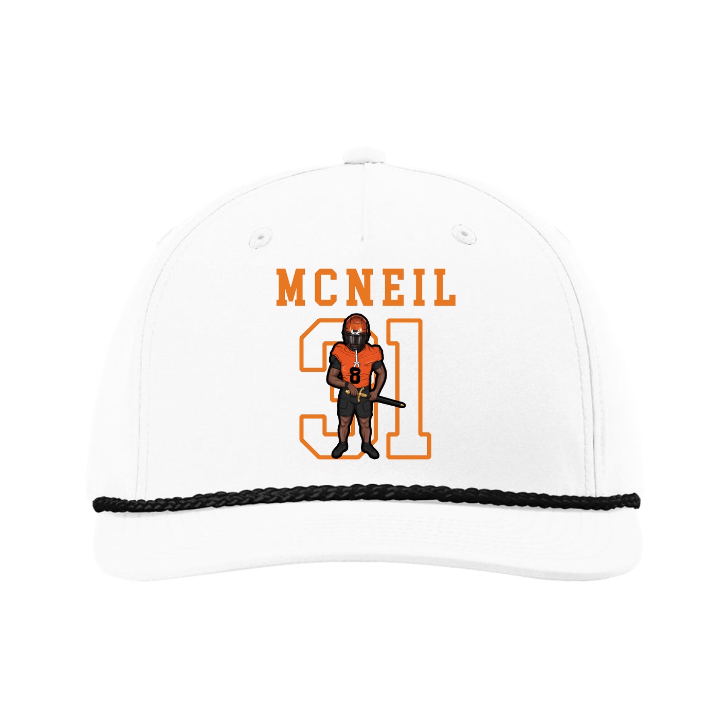 Five-Panel Classic Rope Cap — Shirsey in White