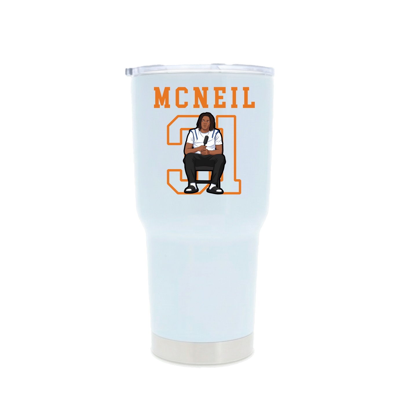 30oz Stainless Steel Tumbler — Shirsey in White