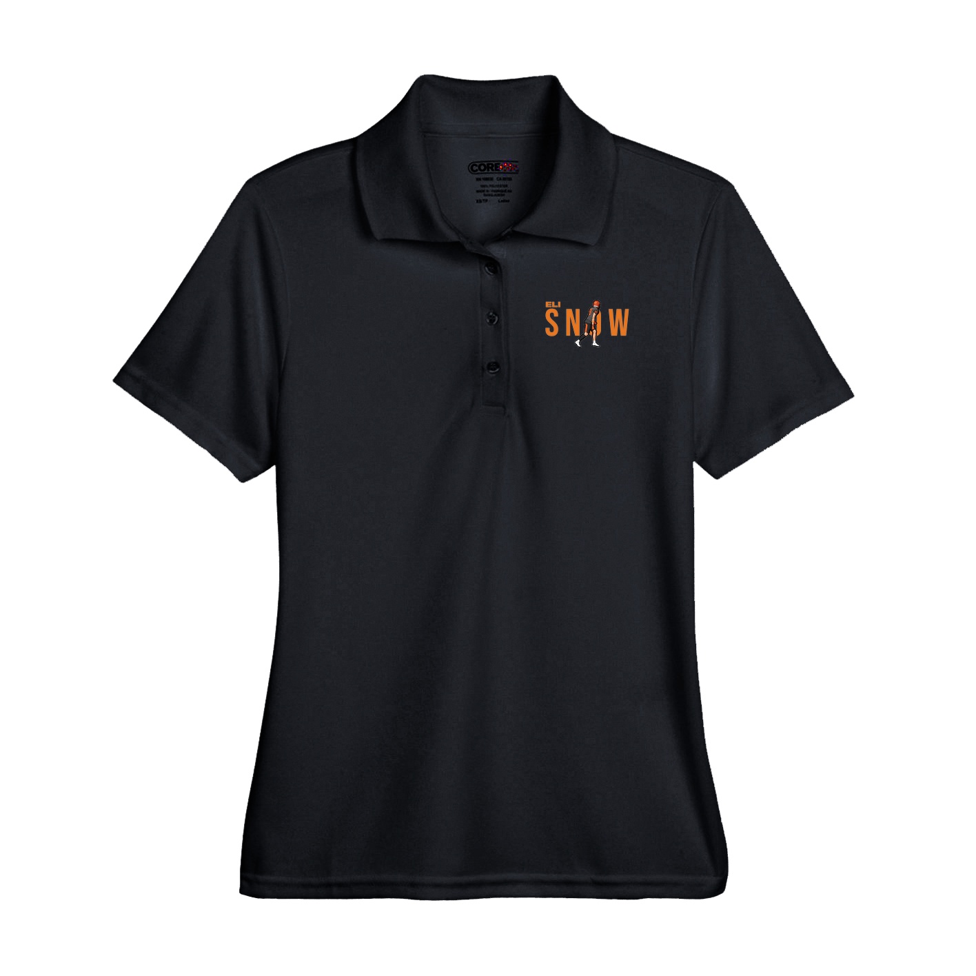 Performance Polo — Player Name in Black